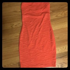 Strapless mini dress